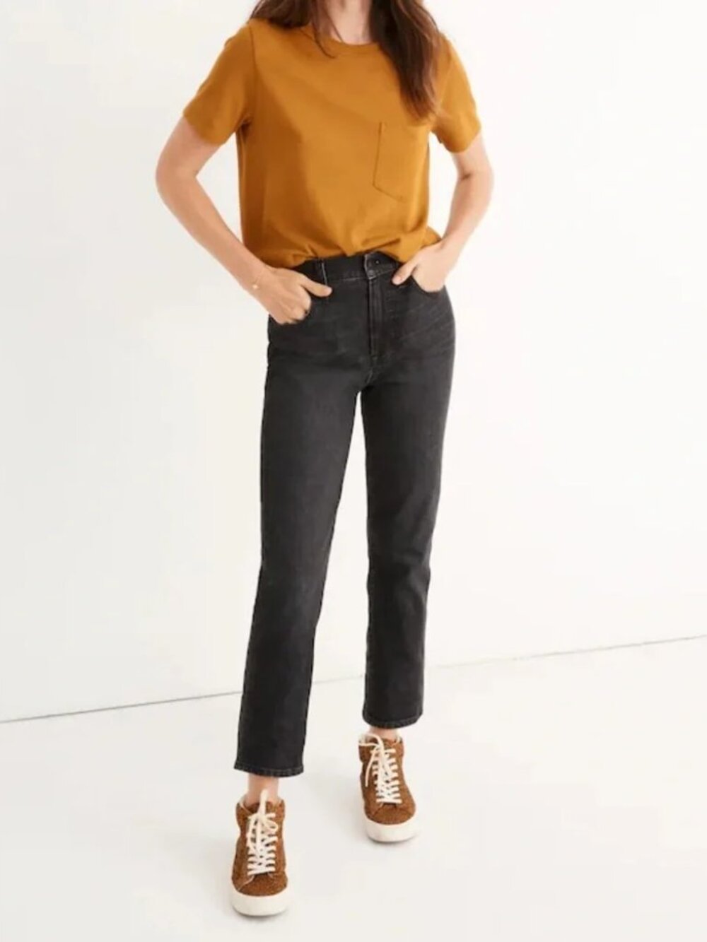 Madewell Mid-rise perfect vintage jeans in clean black wash, size 27